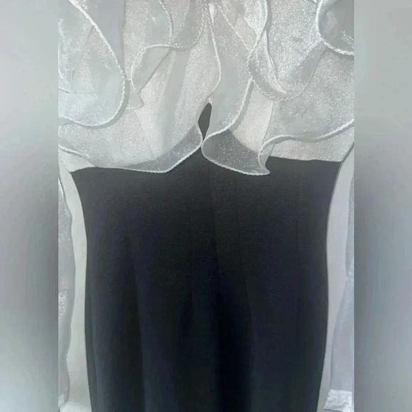 Vintage RARE organza Jumpsuit. Xs-S ruffle stirrup bottom unique Christmas Xmas - Picture 12 of 12